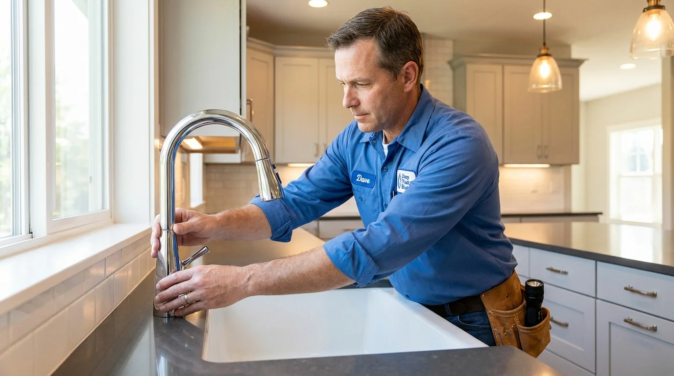 Kitchen faucet installation by Johns Plumbing LLC in Pierce City